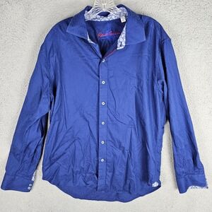 Robert Graham Shirt Mens XL Classic Fit Long Sleeve Collar Button-Up Flip Cuff